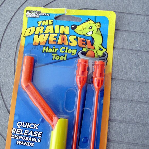 FlexiSnake Drain Weasel Drain Hair Clog Remover Tool Handle 2 18" Wands Refills - Picture 1 of 7